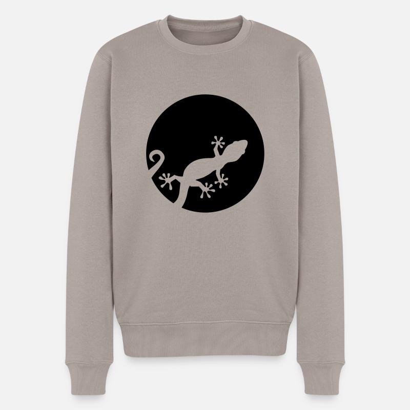 Gecko - Männer Premium Bio Pullover - Taupe