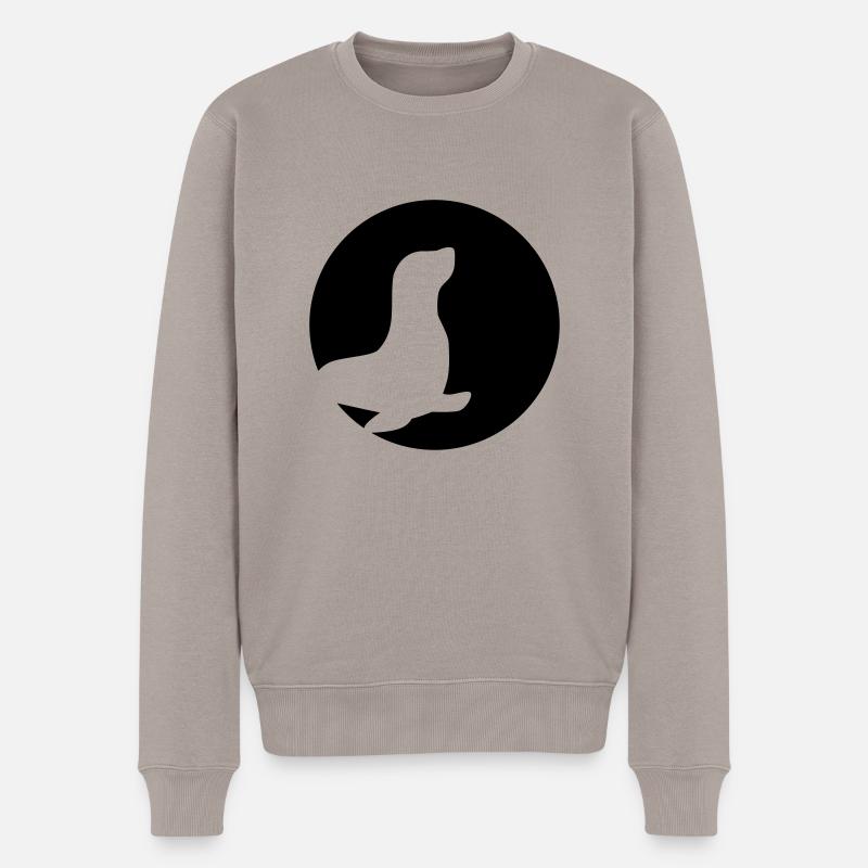 Robbe - Männer Premium Bio Pullover - Taupe