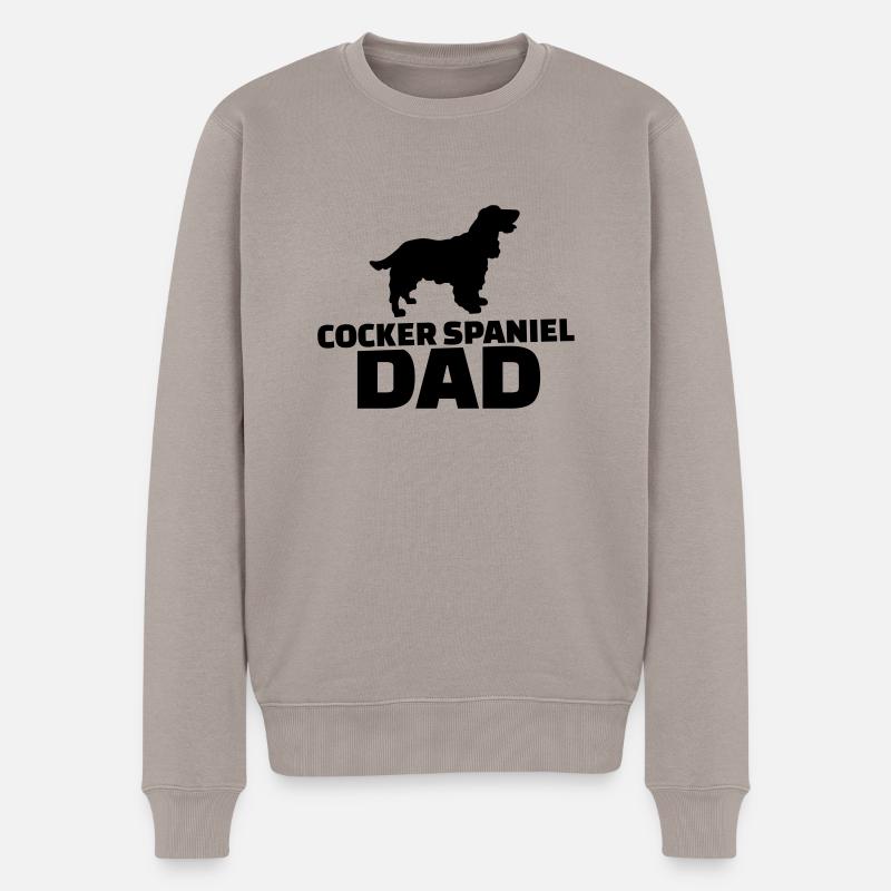 Cocker Spaniel - Männer Premium Bio Pullover - Taupe