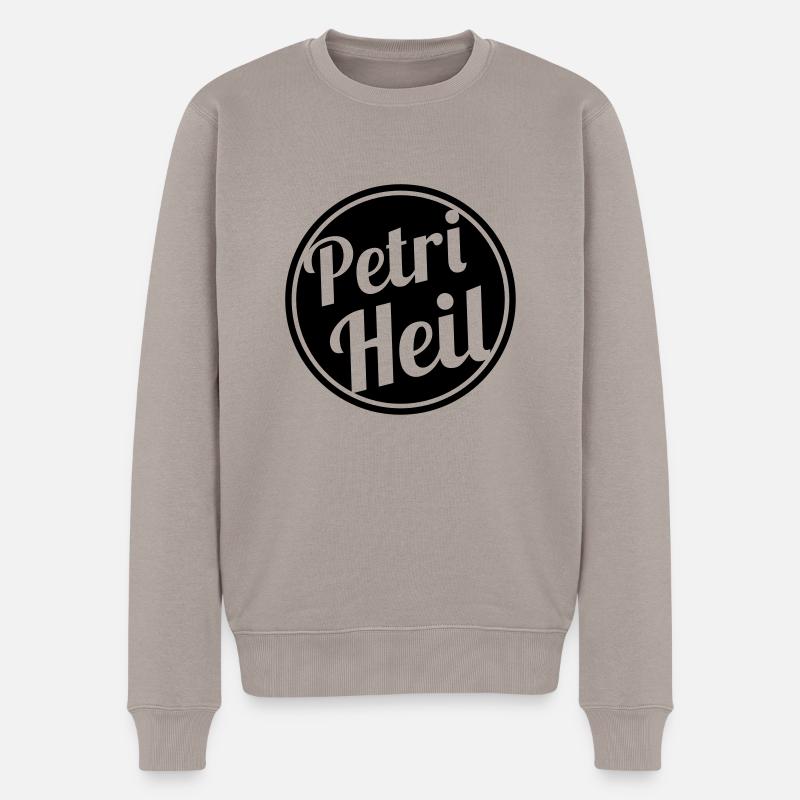 Petri Heil - Männer Premium Bio Pullover - Taupe