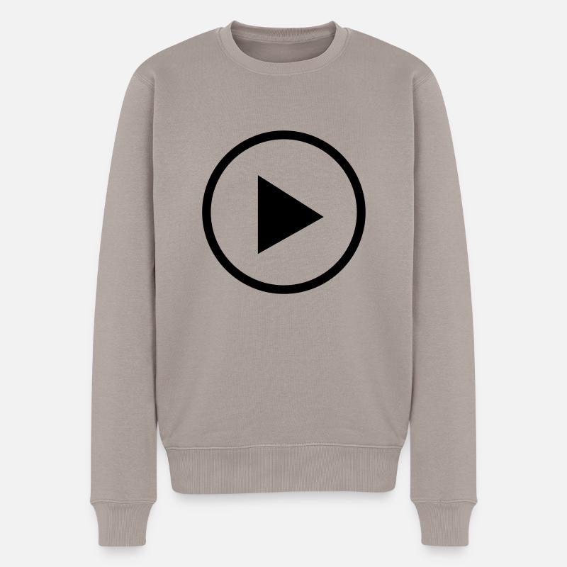 play - Männer Premium Bio Pullover - Taupe