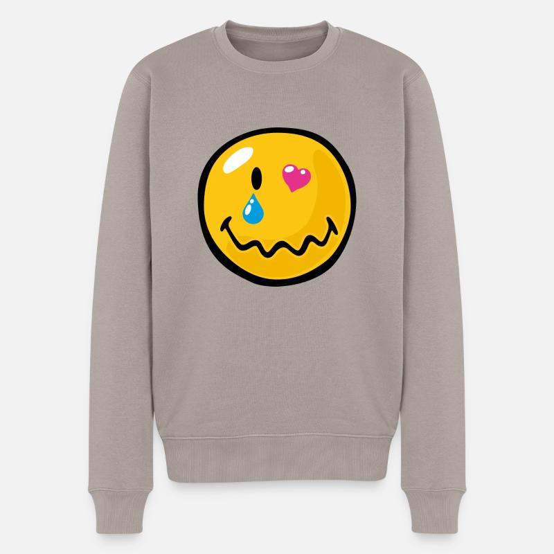 Smiley Love Sentimentality - Pull Premium bio Homme - taupe