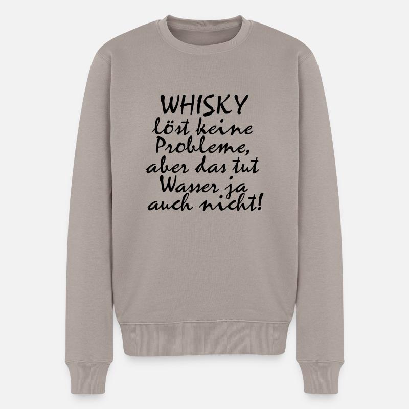 whisky - Männer Premium Bio Pullover - Taupe