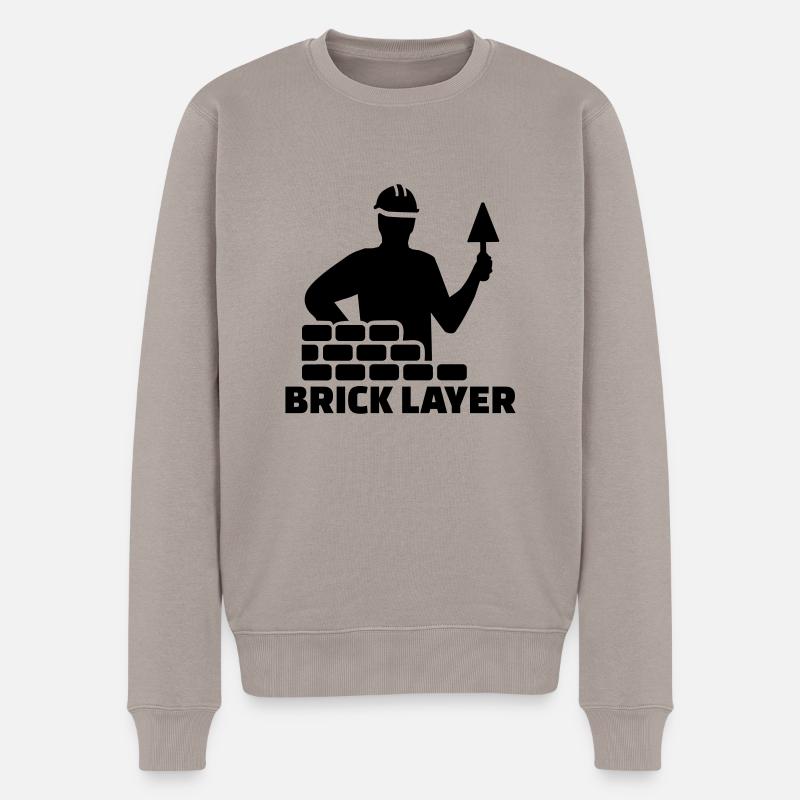 Maçon - Pull Premium bio Homme - taupe