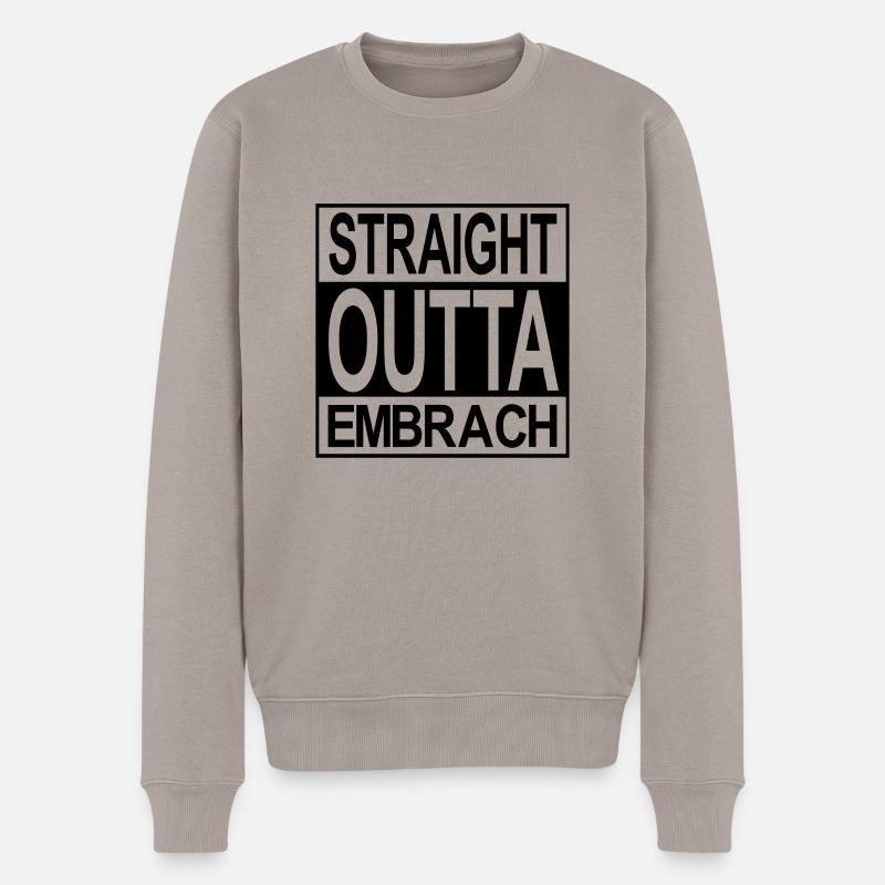 Straight outta Embrach - Männer Premium Bio Pullover - Taupe