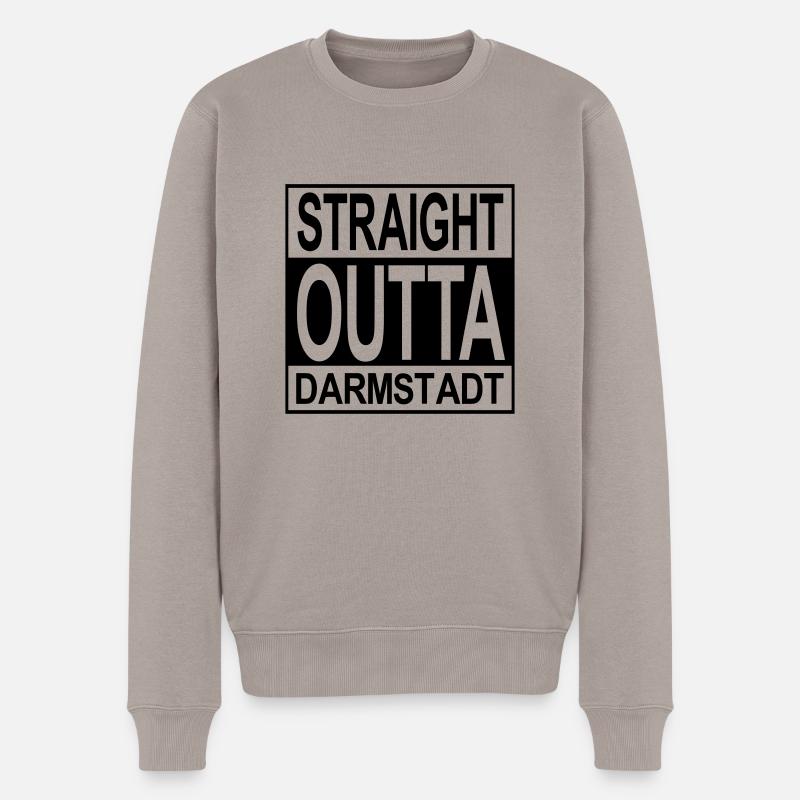 Straight outta Darmstadt - Männer Premium Bio Pullover - Taupe
