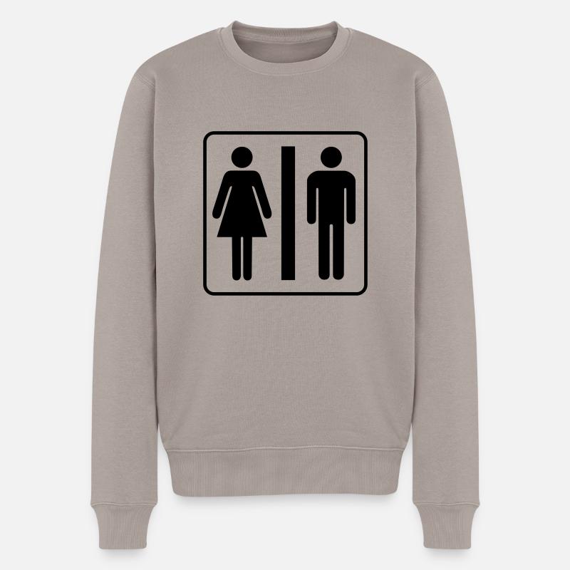 wc - Männer Premium Bio Pullover - Taupe