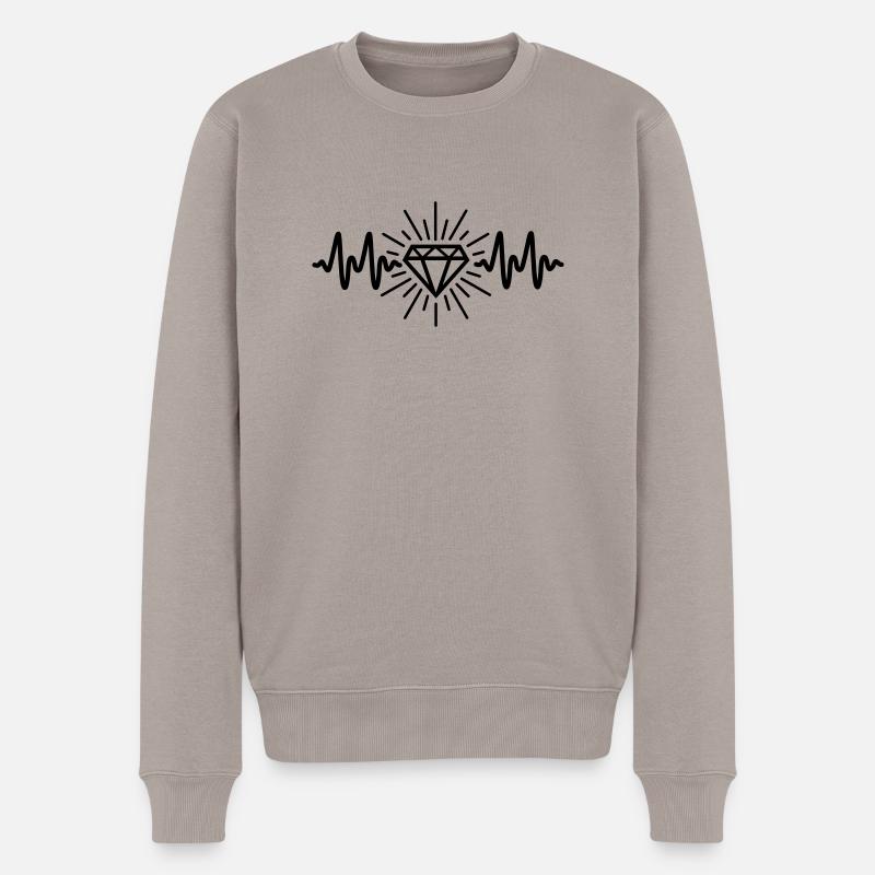 diamant - Pull Premium bio Homme - taupe