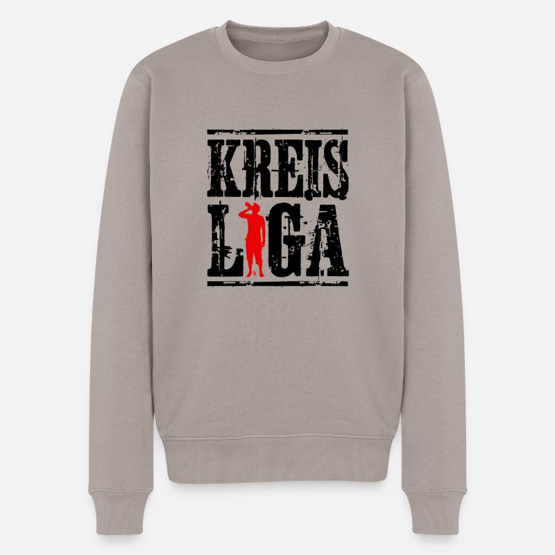 kreis liga trinker - Männer Premium Bio Pullover - Taupe