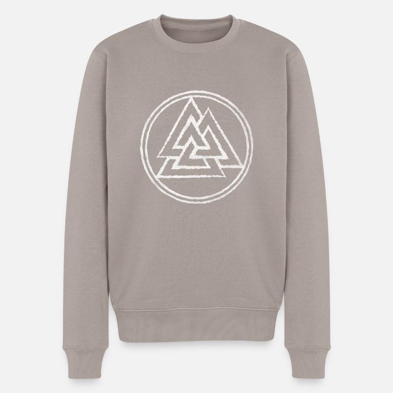 Falconnut - Männer Premium Bio Pullover - Taupe