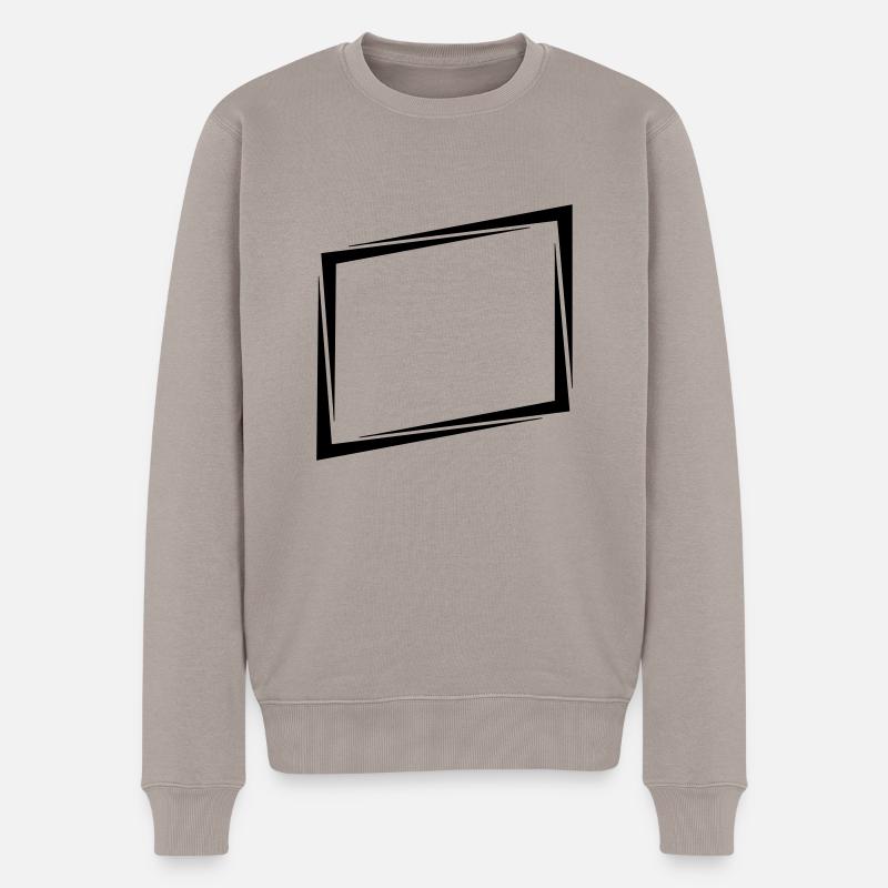 Cadre rectangle bouclier - Pull Premium bio Homme - taupe