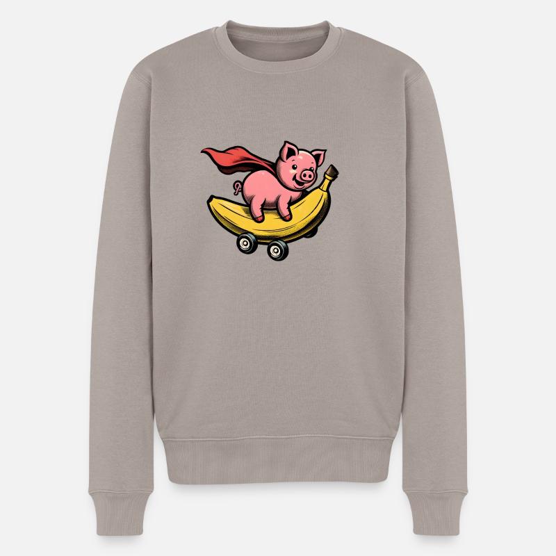 Pigman - Männer Premium Bio Pullover - Taupe