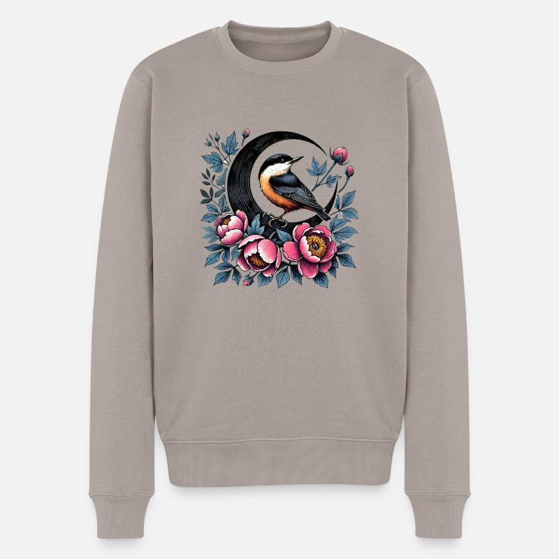 Poussin à Dee - Pull Premium bio Homme - taupe