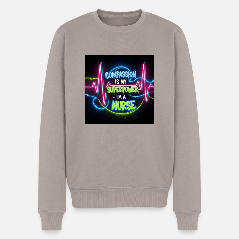 Conceptions d’infirmière en congé - Pull Premium bio Homme - taupe