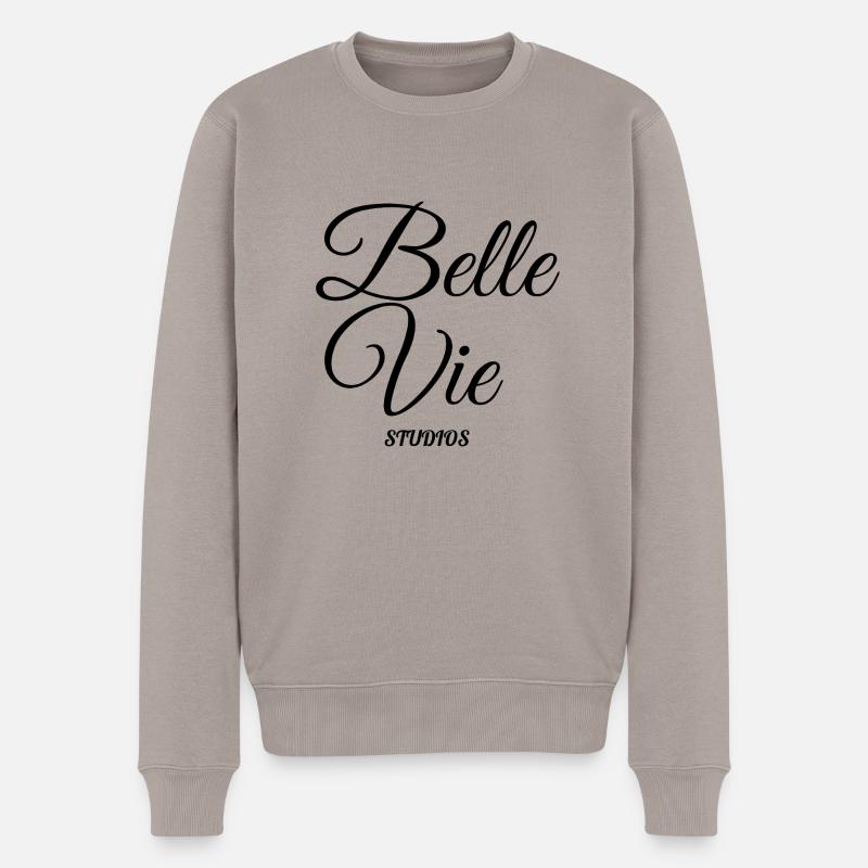 Belle Vie STUDIOS - Männer Premium Bio Pullover - Taupe