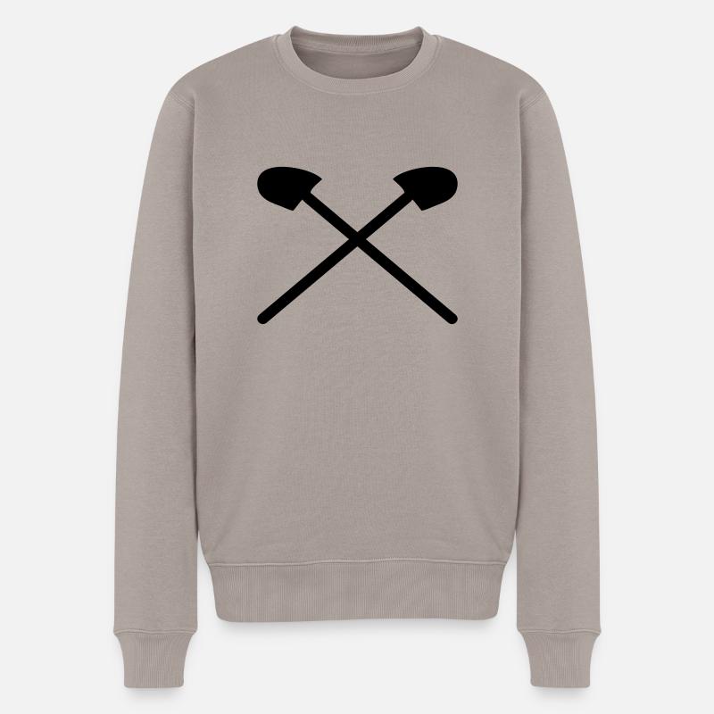 Lames croisées - Pull Premium bio Homme - taupe