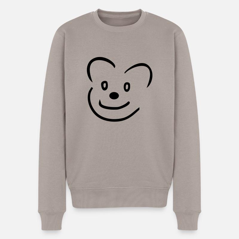 Bär - Männer Premium Bio Pullover - Taupe
