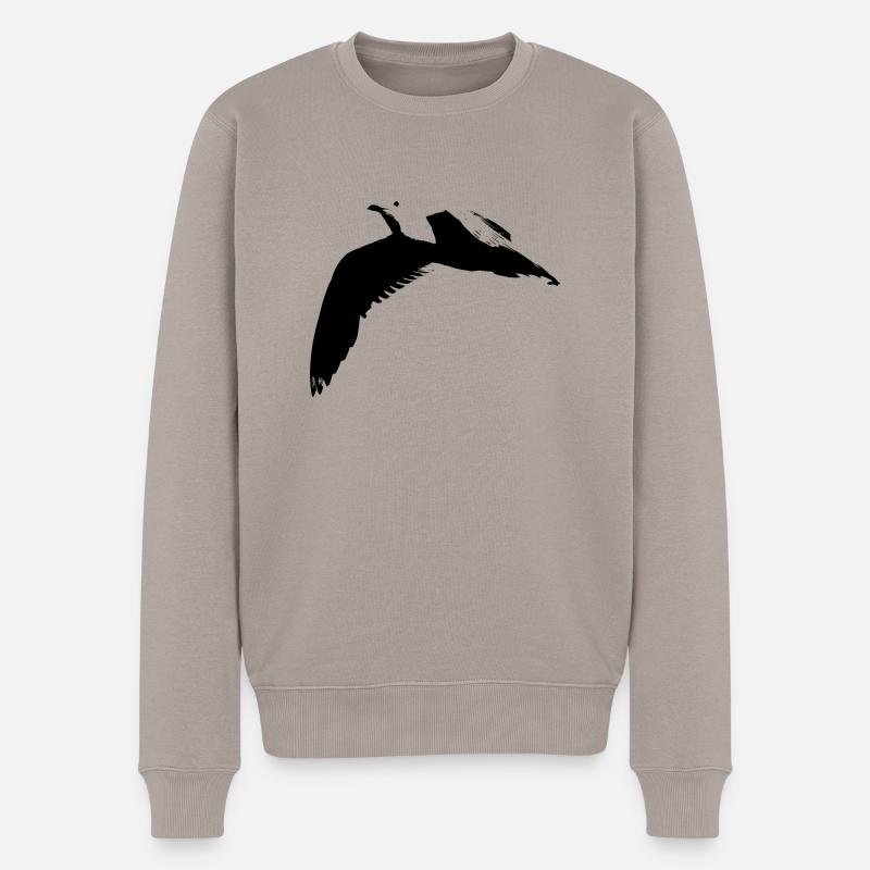 Möwe - Männer Premium Bio Pullover - Taupe
