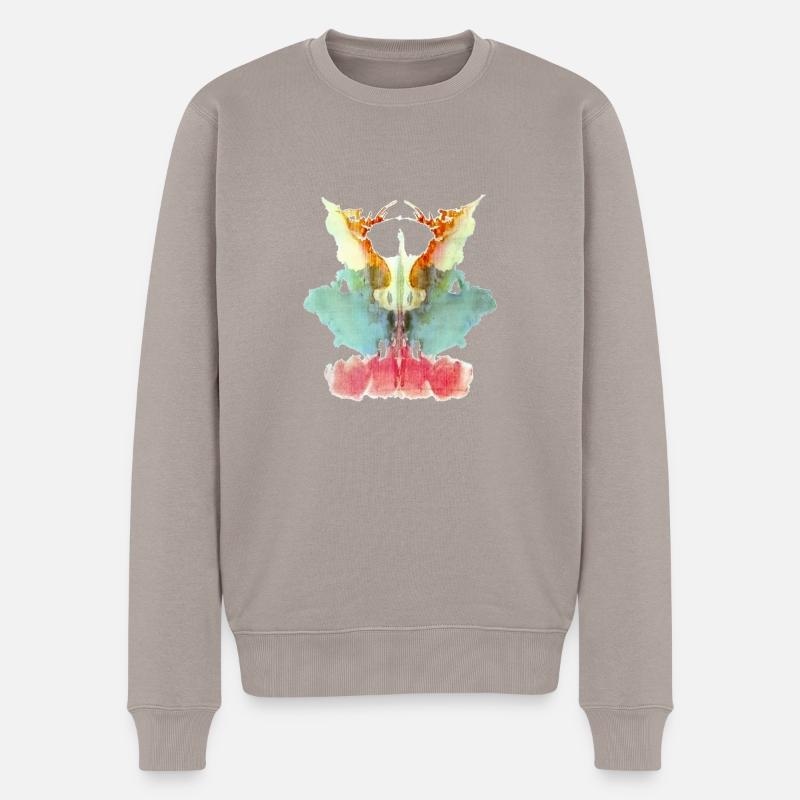 Rorschach Table 9/10 - Men's Premium Organic Jumper - taupe