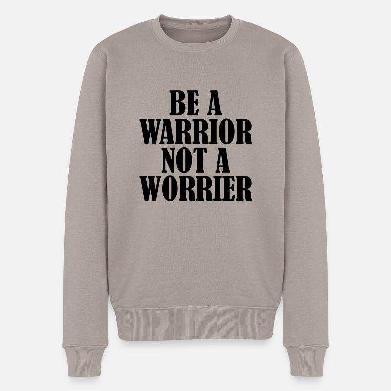 Be a Warrior - Pull Premium bio Homme - taupe
