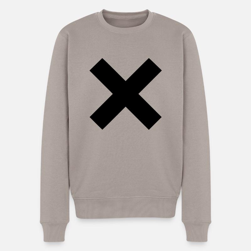 croix - Pull Premium bio Homme - taupe