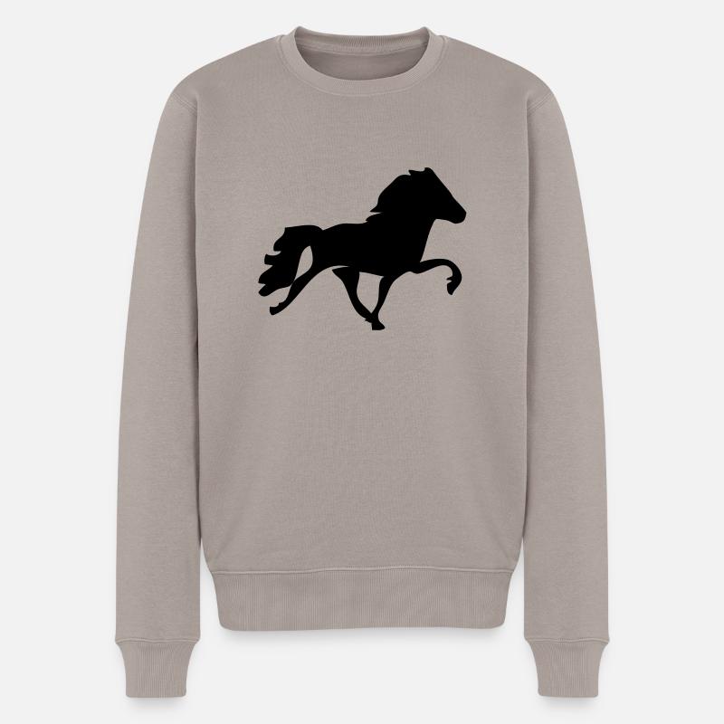 Tölter - Männer Premium Bio Pullover - Taupe