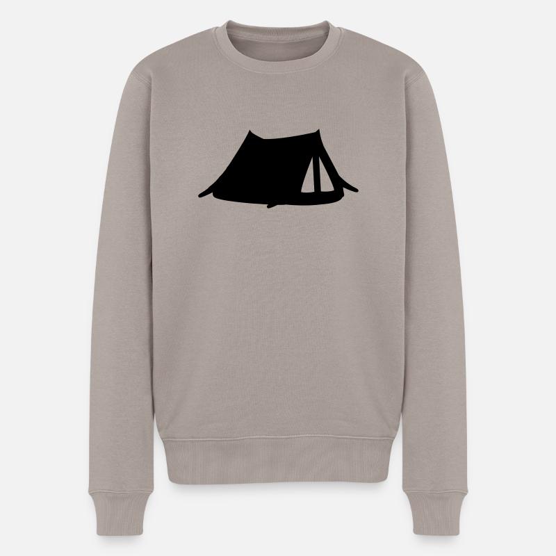 zelt - Männer Premium Bio Pullover - Taupe