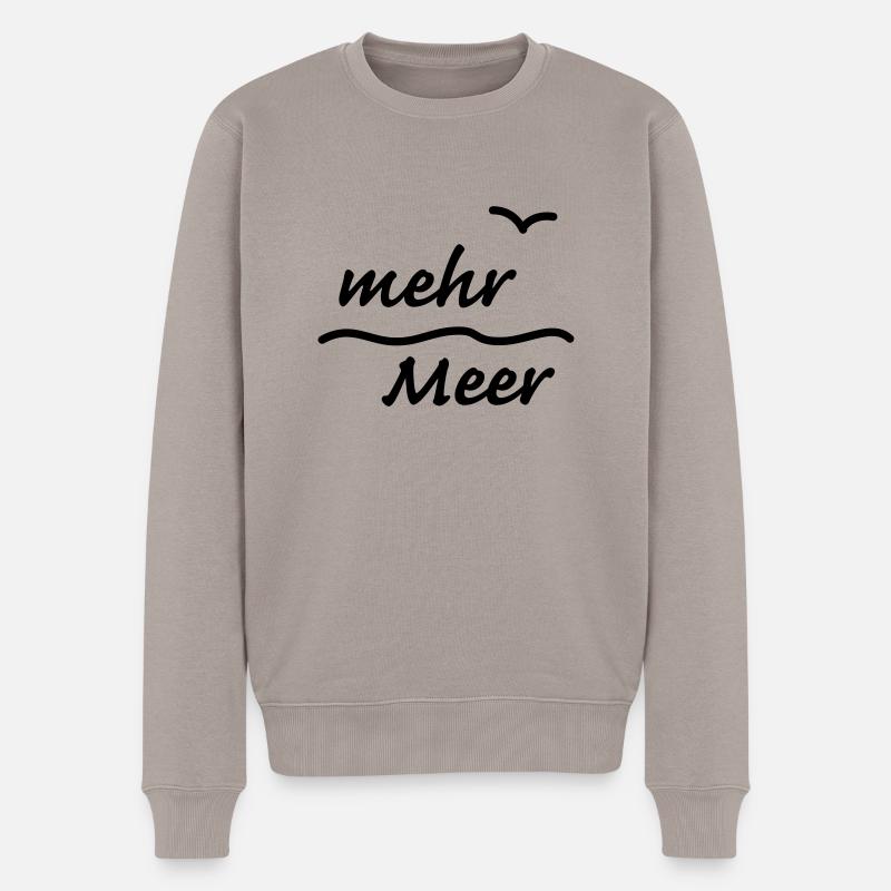 mehr Meer - Männer Premium Bio Pullover - Taupe
