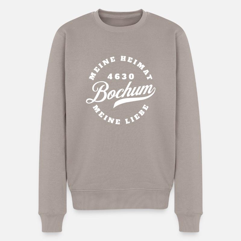 Bochum- Heimat - Männer Premium Bio Pullover - Taupe