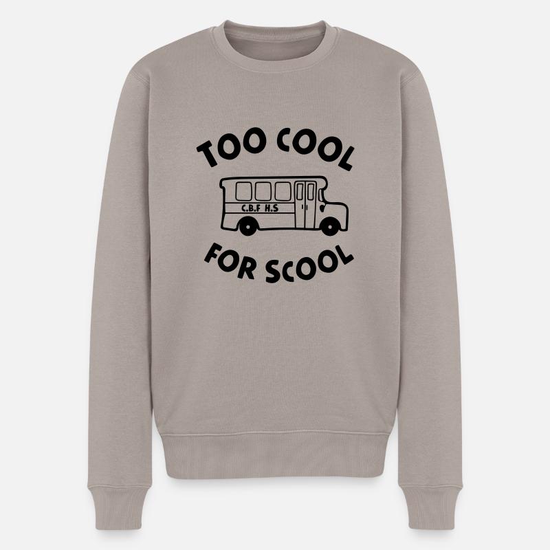trop cool pour l'école - Pull Premium bio Homme - taupe