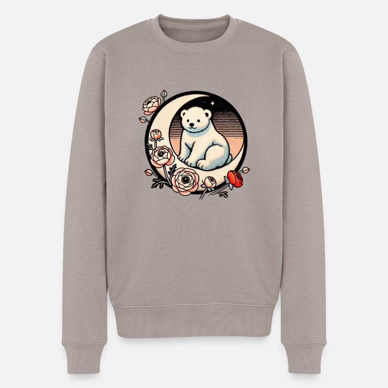 Lune de l’ours polaire - Pull Premium bio Homme - taupe