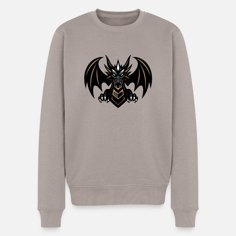 DRAGON LEVEL 1 - Männer Premium Bio Pullover - Taupe