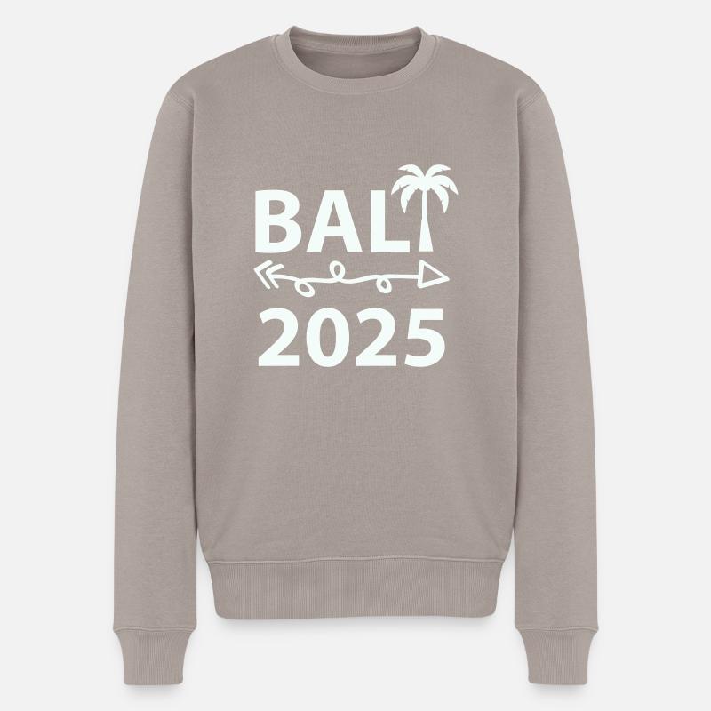 bali 2025 - Männer Premium Bio Pullover - Taupe