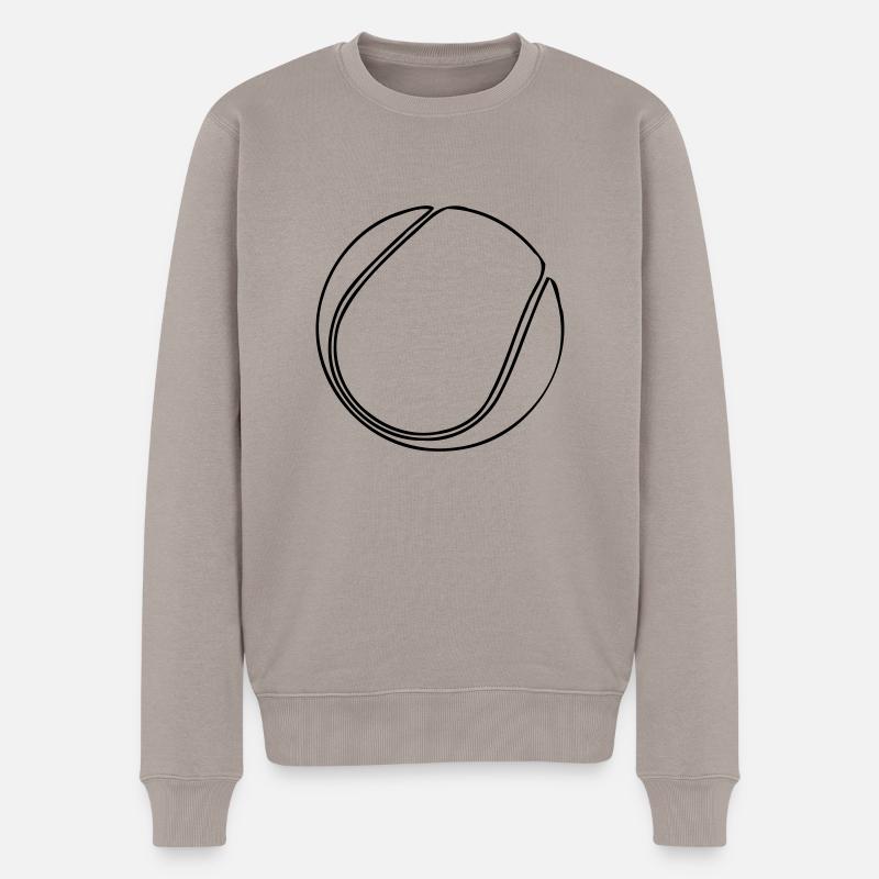 Tennisball - Männer Premium Bio Pullover - Taupe