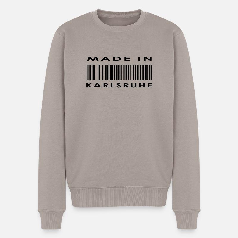 Karlsruhe - Männer Premium Bio Pullover - Taupe