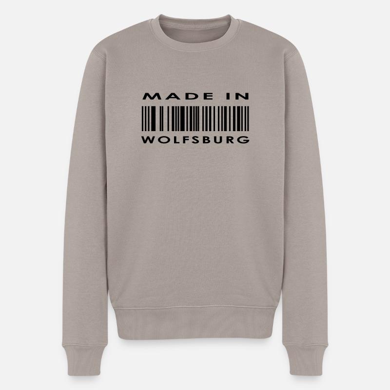 Wolfsburg - Männer Premium Bio Pullover - Taupe