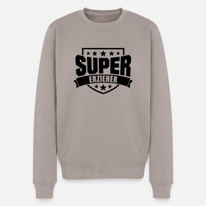 Super Erzieher - Männer Premium Bio Pullover - Taupe