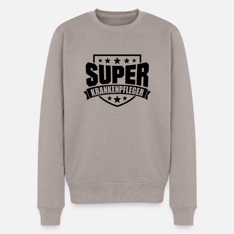 Super Krankenpfleger - Männer Premium Bio Pullover - Taupe