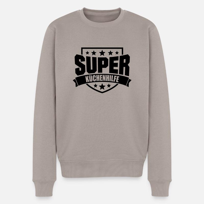 Super Küchenhilfe - Männer Premium Bio Pullover - Taupe