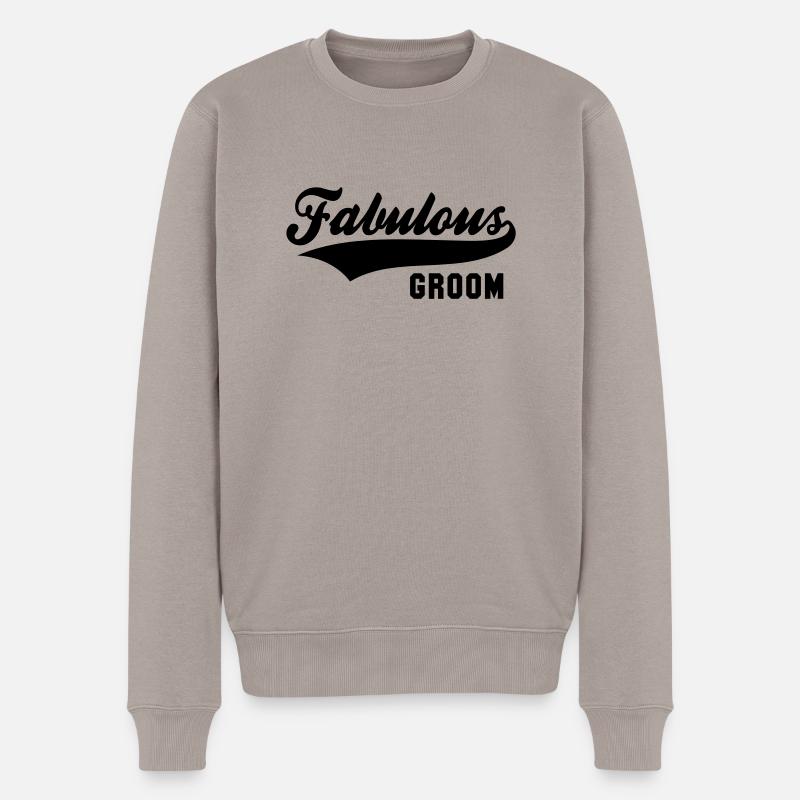Fabuleux MARIÉ - Pull Premium bio Homme - taupe