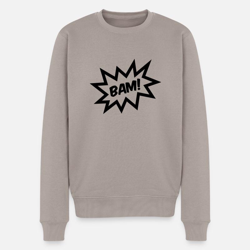 BAM! - Männer Premium Bio Pullover - Taupe