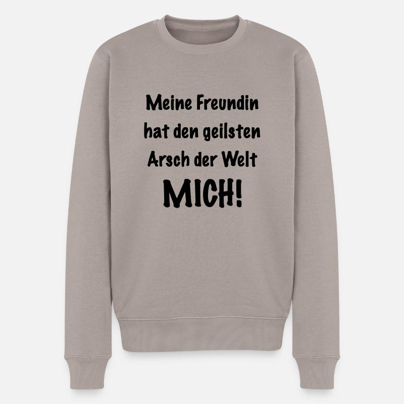 geiler Arsch - Männer Premium Bio Pullover - Taupe