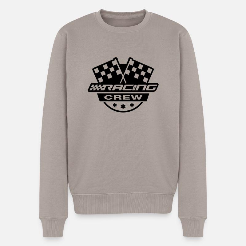 racing_crew_3_f1 - Männer Premium Bio Pullover - Taupe