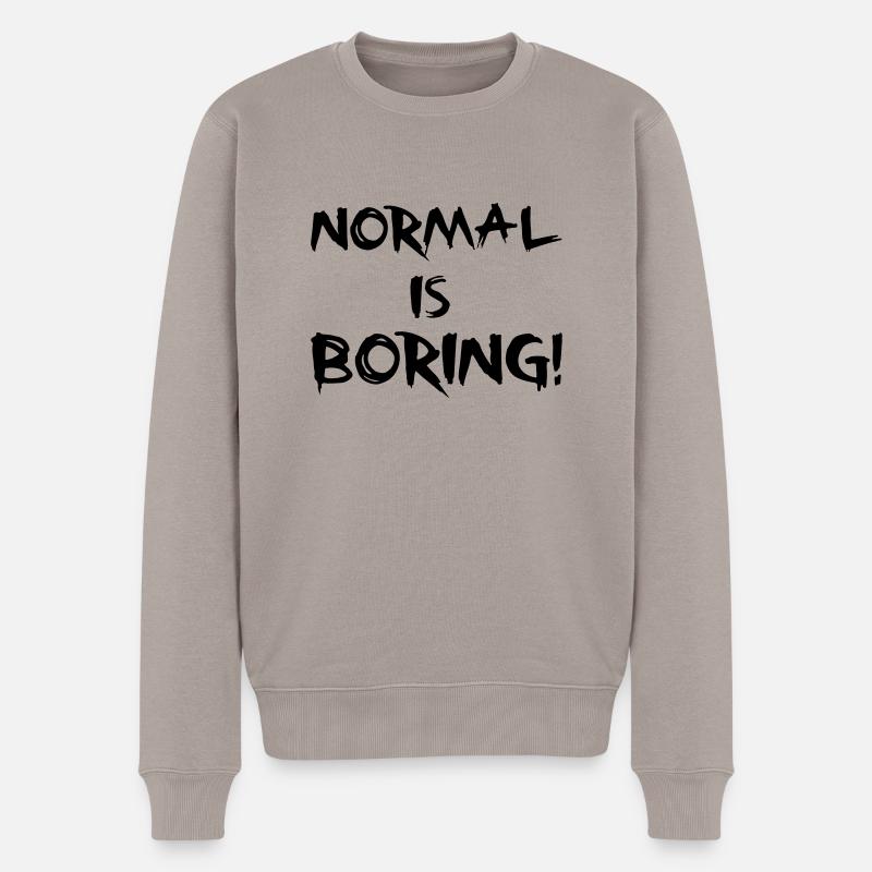 Normal - Männer Premium Bio Pullover - Taupe