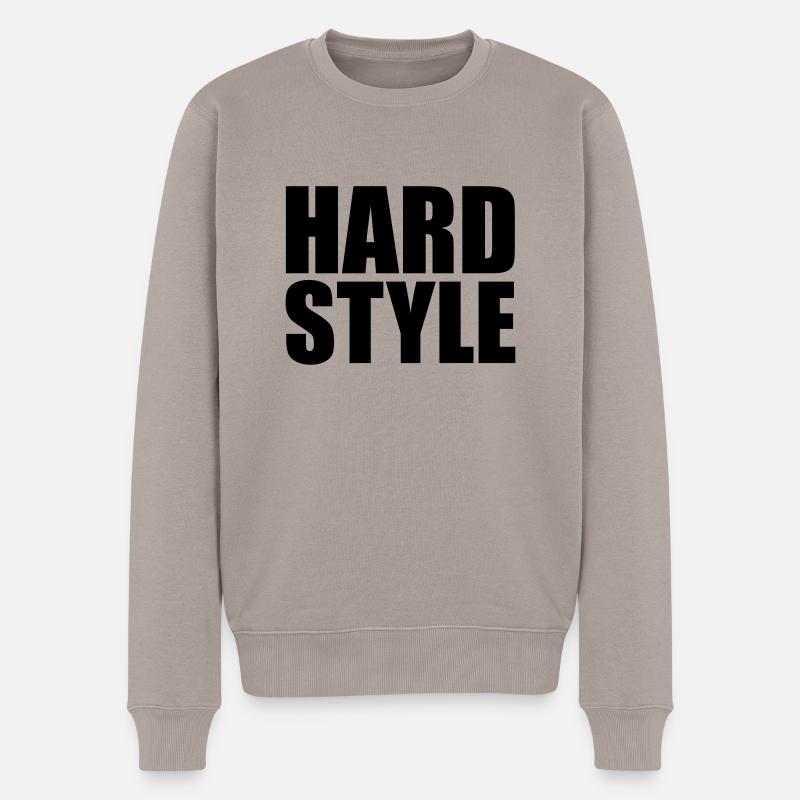Hard style - Männer Premium Bio Pullover - Taupe