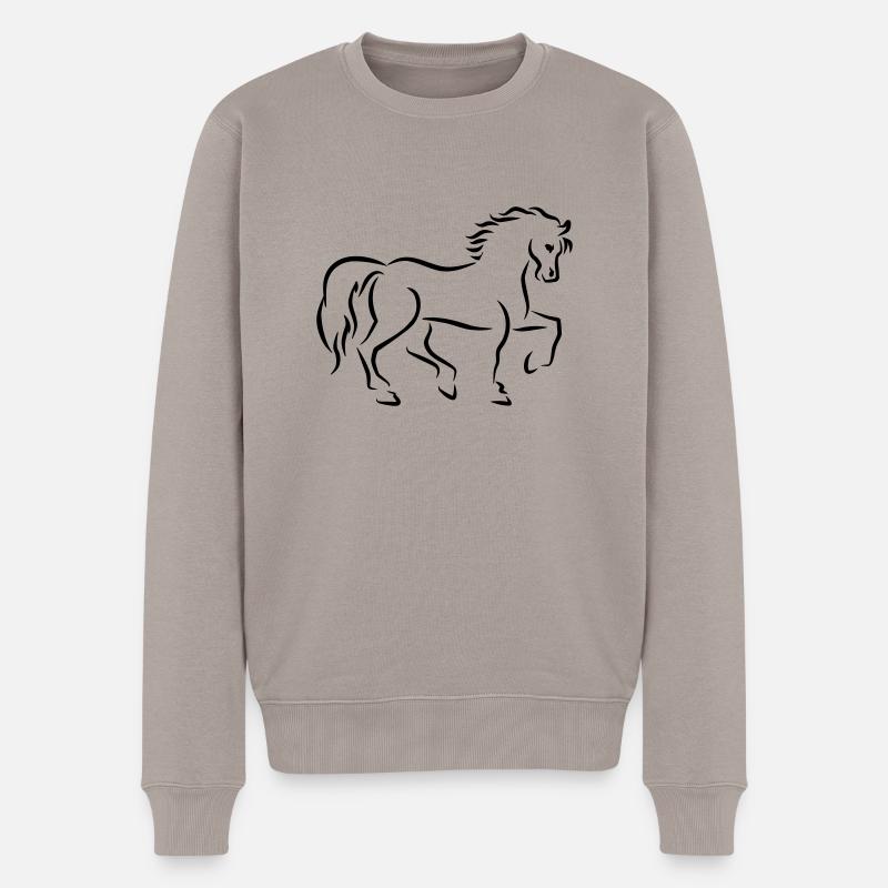 Cheval - Pull Premium bio Homme - taupe