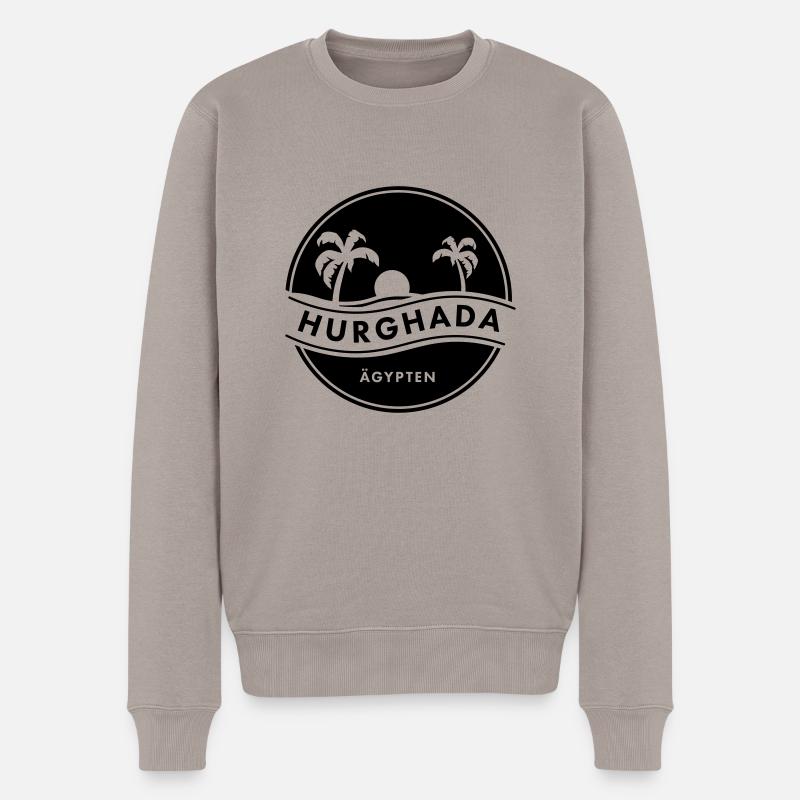 Hurghada - Männer Premium Bio Pullover - Taupe