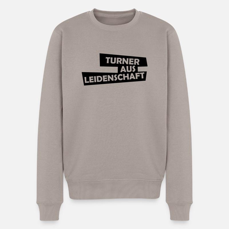 turner aus leidenschaft - Männer Premium Bio Pullover - Taupe