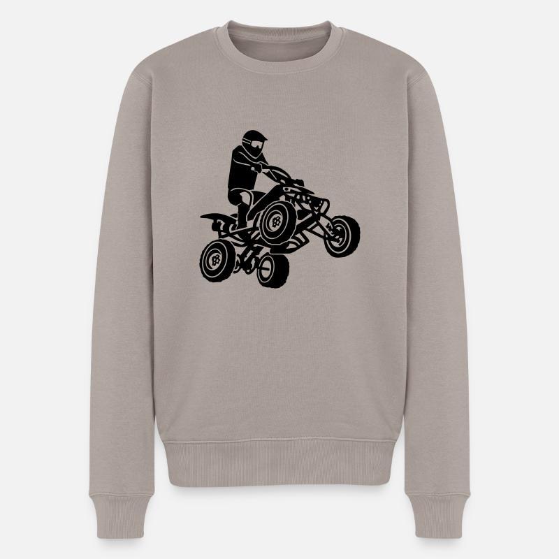 Quad - Männer Premium Bio Pullover - Taupe