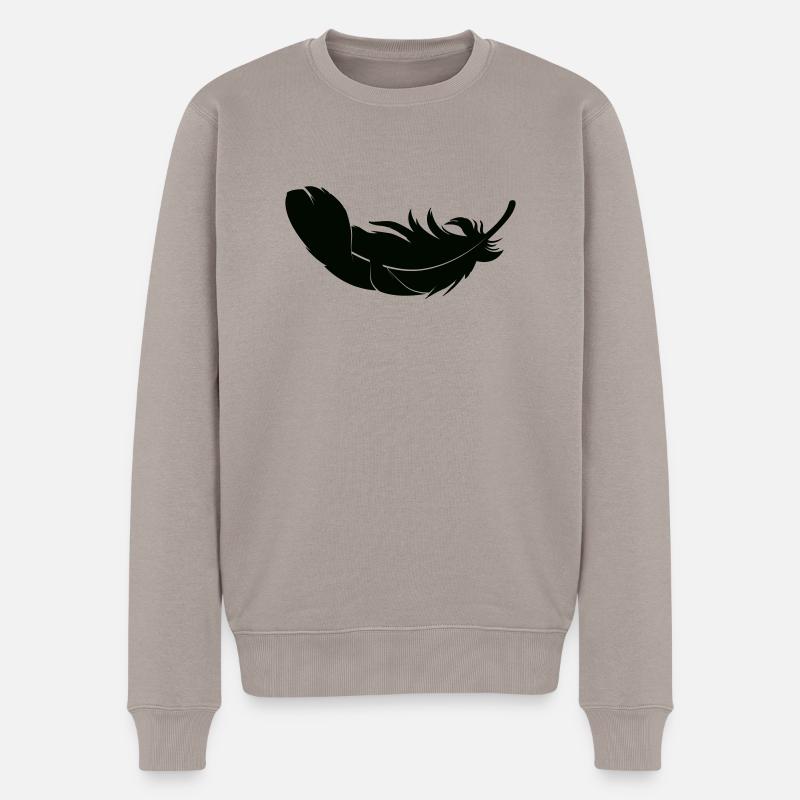 feder - Männer Premium Bio Pullover - Taupe